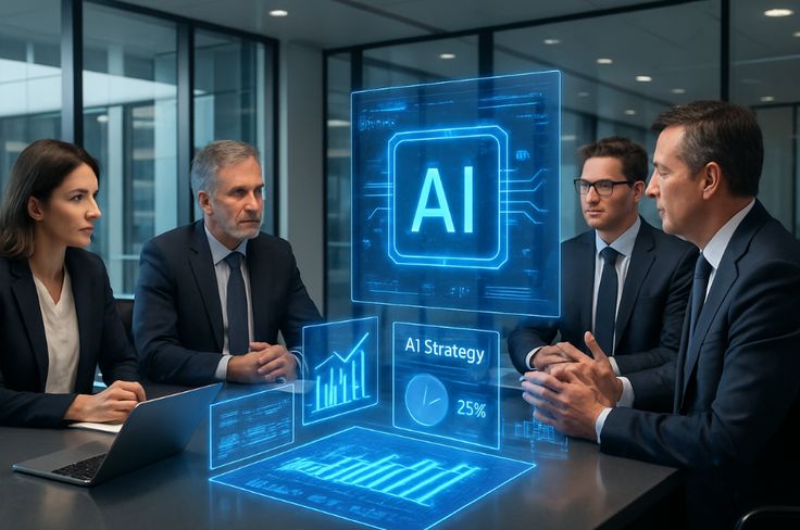 Futuristische Darstellung eines Lernraums für Künstliche Intelligenz